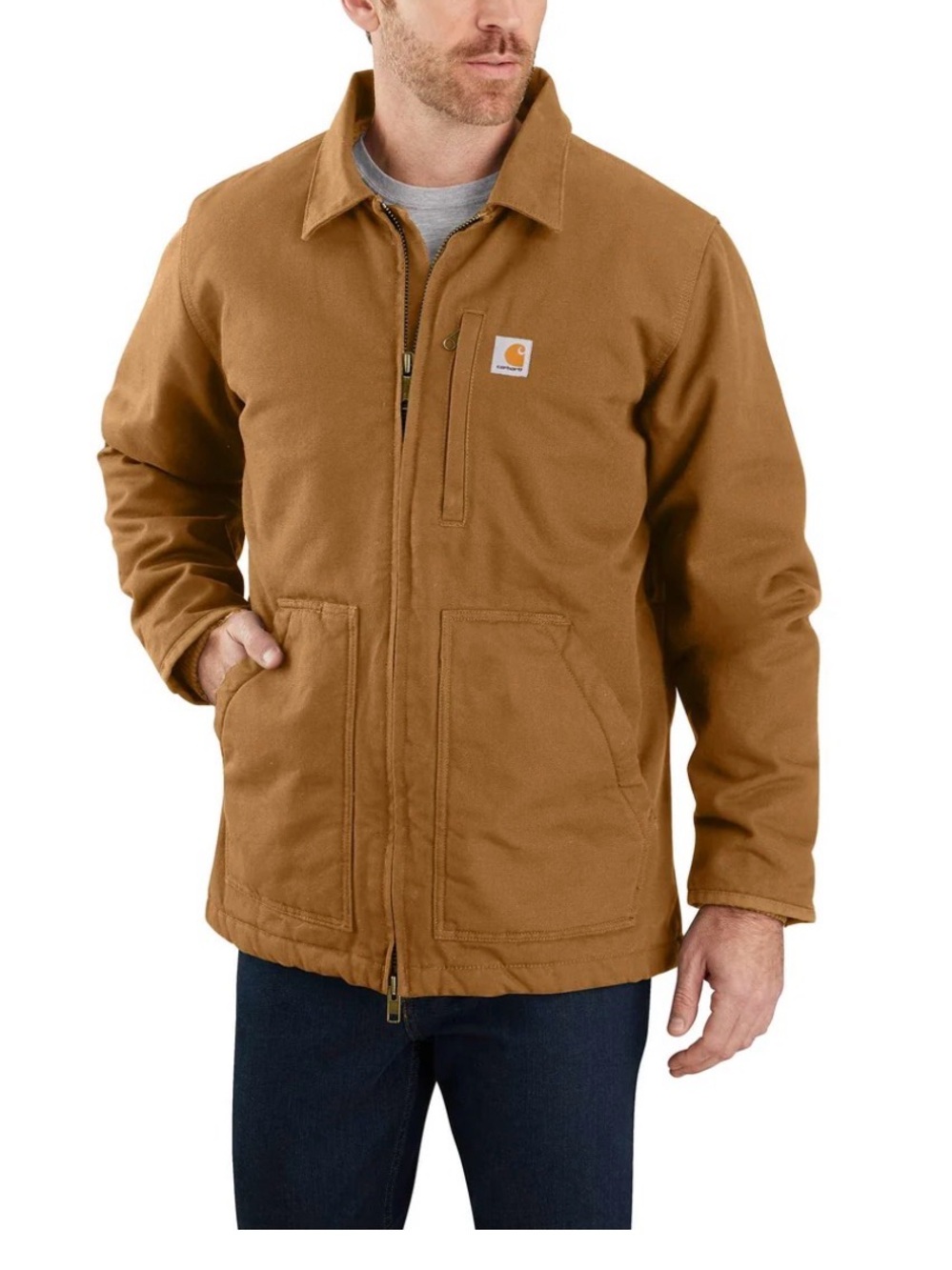 Carhartt NWT OC4293-M Washed Duck Ridge Coat L Company Logo Workwear Rugged